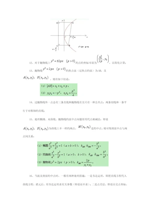 2023年高中数学圆锥曲线知识点总结.docx