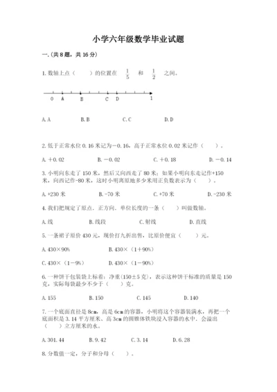 小学六年级数学毕业试题带答案（综合题）.docx