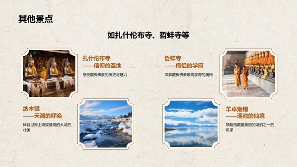 橙色复古风拉萨——城市旅游宣传介绍PPT模板