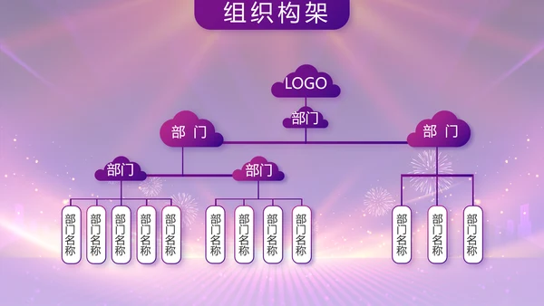 紫色励志业务启动大会战略合作策划PPT模板