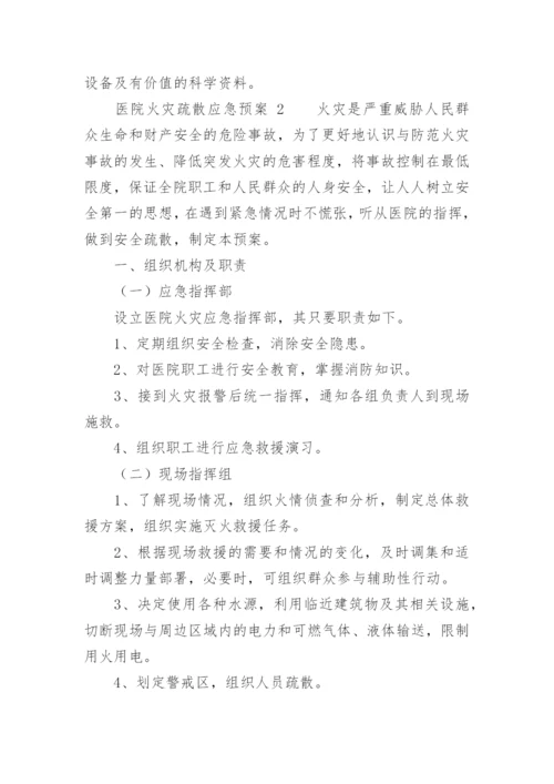 医院火灾疏散应急预案.docx