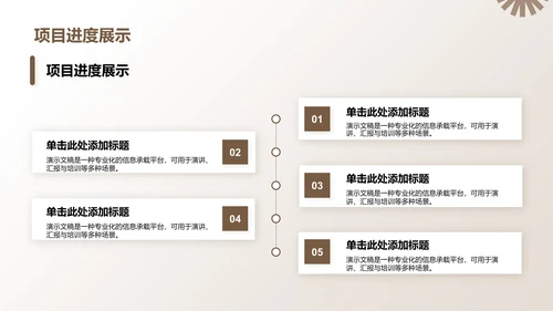 棕色简约风PPT模板