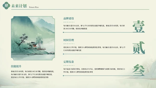 绿色中国风工作总结汇报通用PPT模板