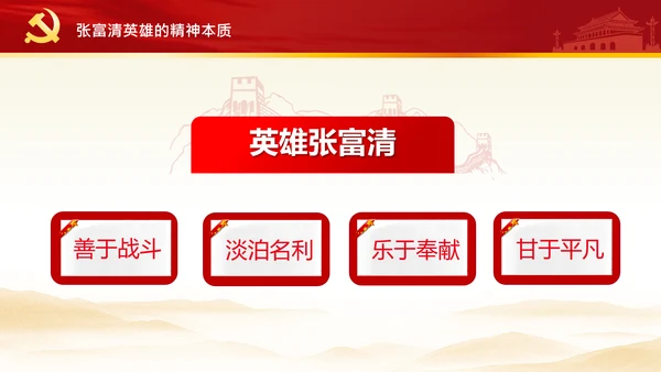 学习张富清先进事迹心得体会党课PPT模板