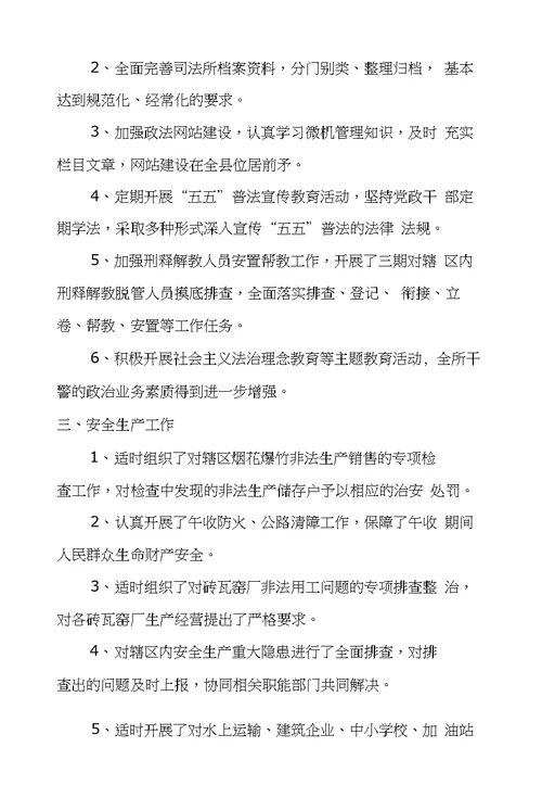 司法个人工作总结报告