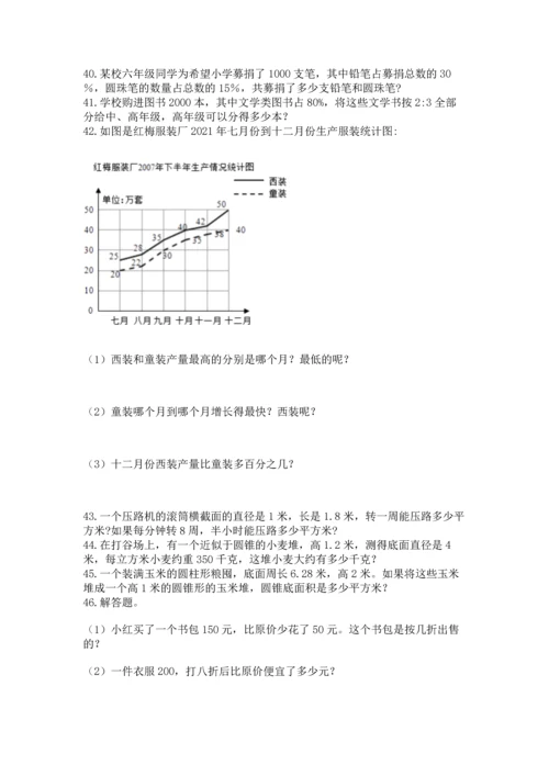 六年级小升初数学应用题50道（名师推荐）.docx