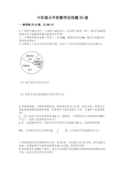 六年级小升初数学应用题50道含完整答案（考点梳理）.docx