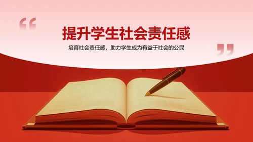 红色党政风大学生讲思政课PPT模板