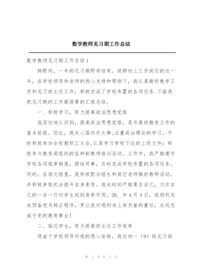 数学教师见习期工作总结.docx