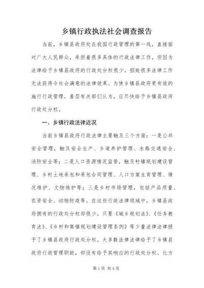 乡镇行政执法社会调查报告.docx