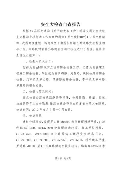 安全大检查自查报告 (14).docx