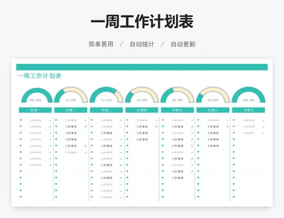 一周工作计划表