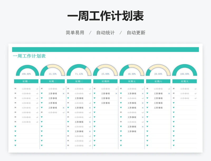 一周工作计划表