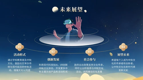 橙色中国风中秋文化活动知识讲座PPT模版