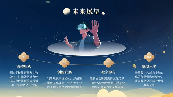 橙色中国风中秋文化活动知识讲座PPT模版