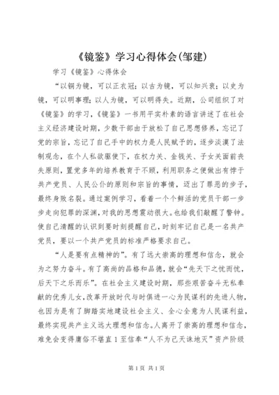 《镜鉴》学习心得体会(邹建) (4).docx