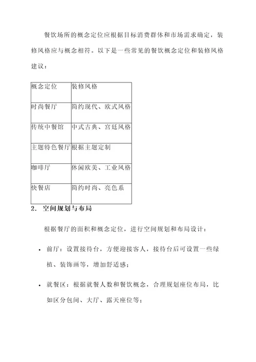 杭州餐饮设计规划方案