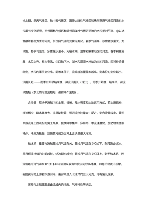 2023年河流专题知识点总结.docx