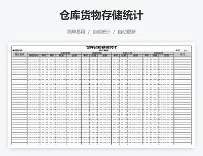 仓库货物存储统计