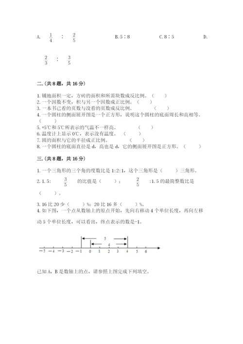 小学六年级数学毕业试题精品【夺冠】.docx