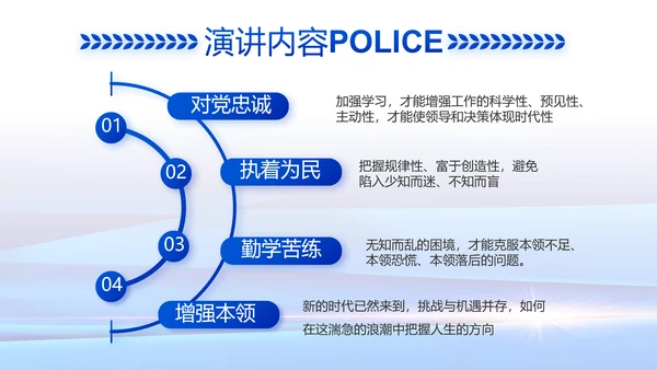 蓝色大气公安警察工作总结汇报动态PPT