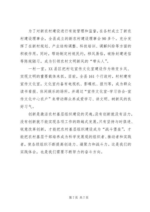 以创新的精神加强农村基层组织建设情况汇报.docx