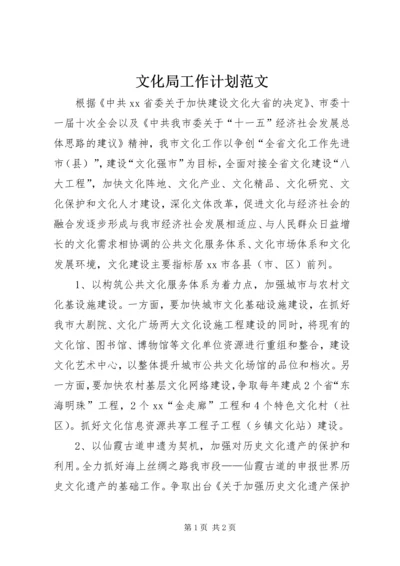 文化局工作计划范文 (2).docx