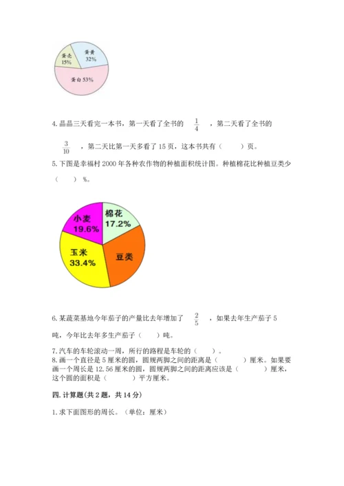 小学六年级上册数学期末测试卷带答案（研优卷）.docx