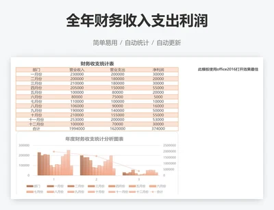 全年财务收入支出利润