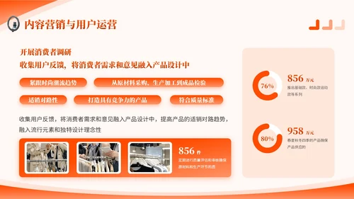 橙色商务风服装时尚PPT模板_服装电商运营项目方案报告PPT模板