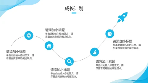 蓝色简约风大学生职业生涯规划
