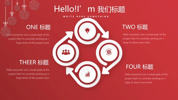 红色喜庆圣诞快乐圣诞节组织活动策划方案PPT模板
