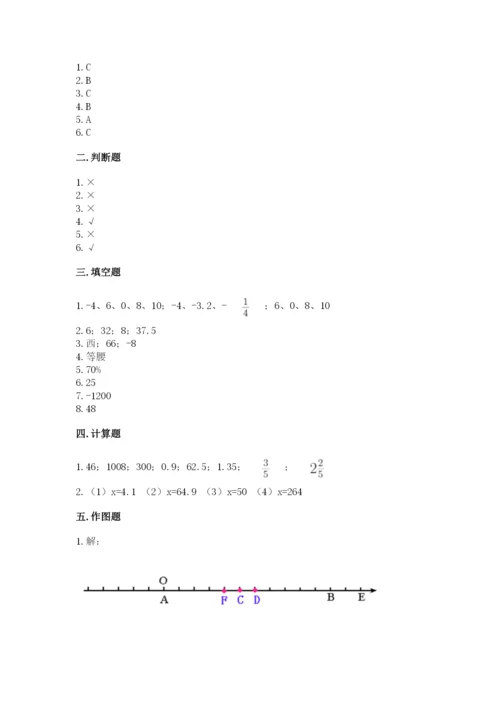 人教版六年级下册数学期末测试卷及答案一套.docx