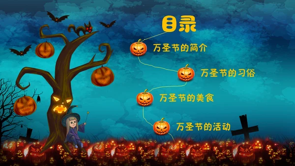万圣节主题班会通用PPT模板