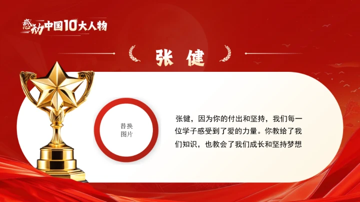 20XX年感动中国十大人物介绍主题班会课件