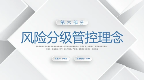 蓝色简约安全风险分级管控PPT模板宣传PPT动态PPT