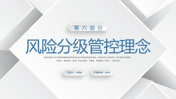 蓝色简约安全风险分级管控PPT模板宣传PPT动态PPT