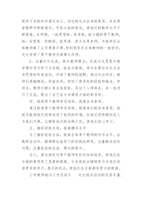 小学教师培训工作总结.docx