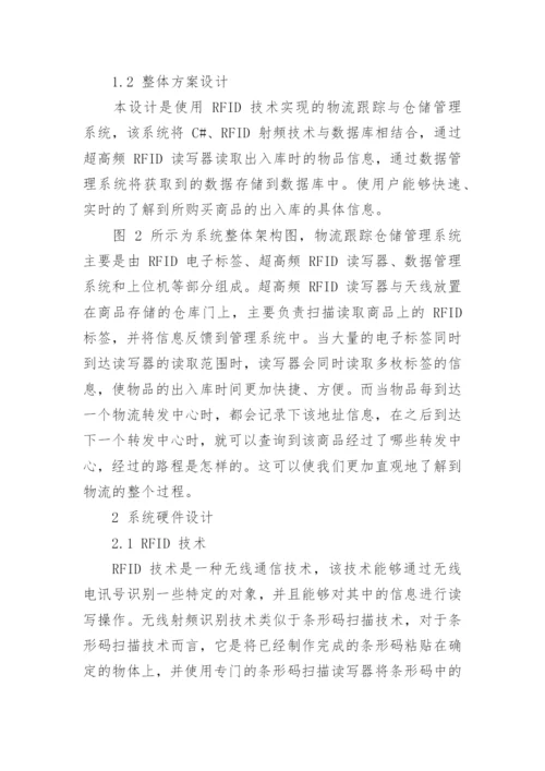 基于射频识别技术的商品物流跟踪与仓储系统设计论文.docx