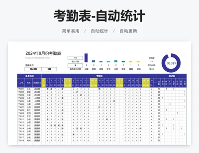 考勒表-自动统计