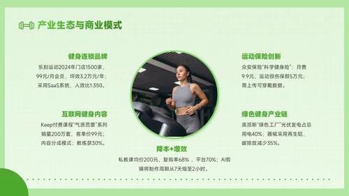 绿色创意风全民健身科学健身你我畅享健康