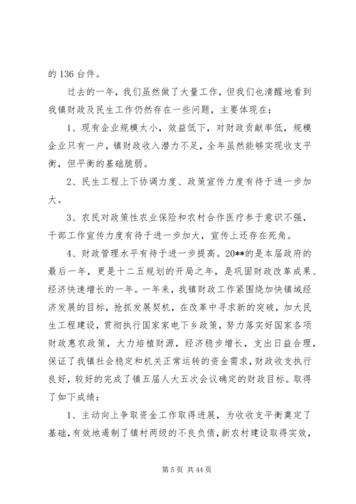 乡镇财政预决算报告.docx