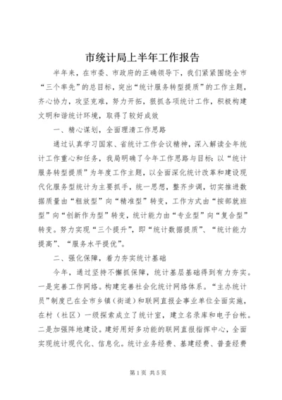 市统计局上半年工作报告 (3).docx