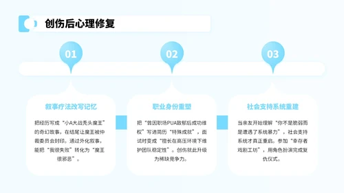 蓝色卡通风反对职场PUA宣传PPT