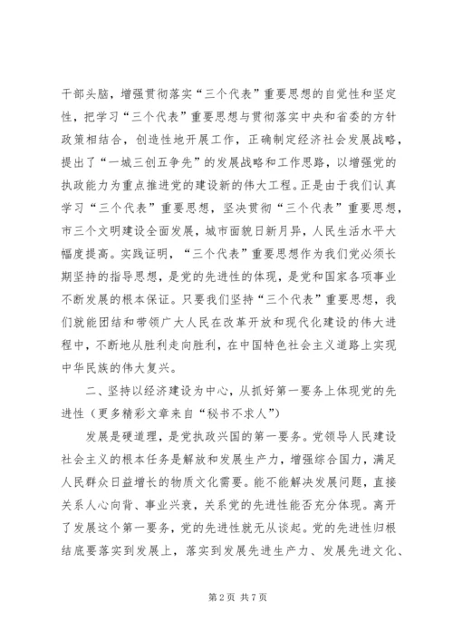市委书个人记保持党员先进性小结.docx