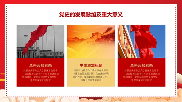 热烈庆祝建党100年红色基因不忘初心通用PPT