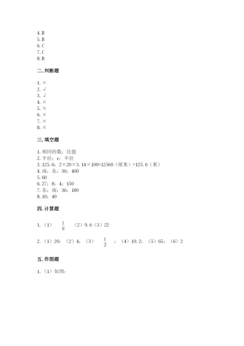 小学数学六年级上册期末测试卷及参考答案（能力提升）.docx