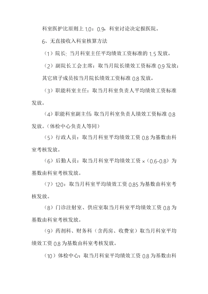医院2021年绩效考核分配实施方案（详细具体）.docx