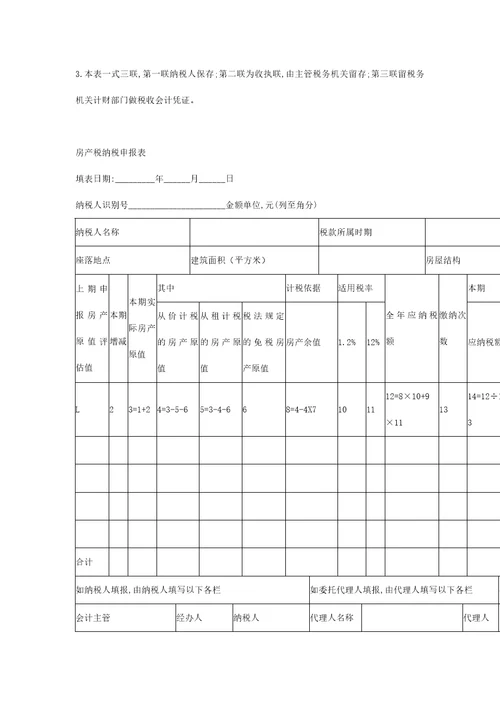 消费税纳税申报表汇总