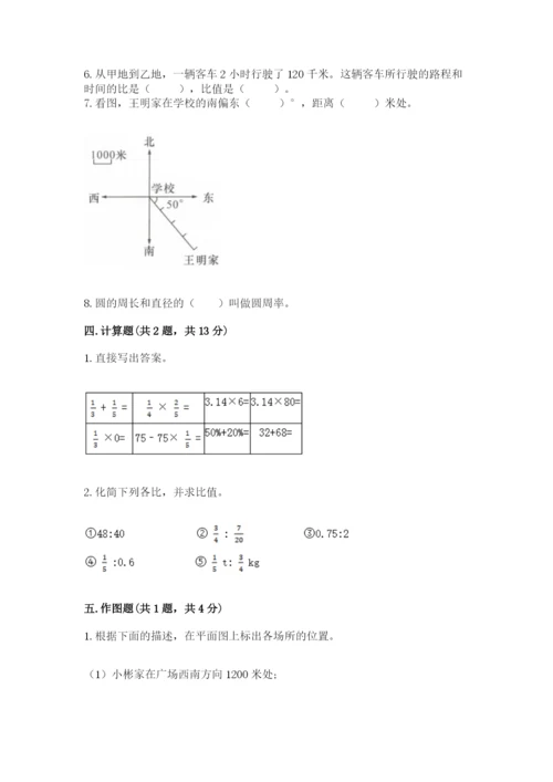 小学六年级上册数学期末测试卷（综合题）word版.docx
